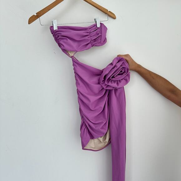 Bahia Maria Mia Mini Dress Small Orchid Lilac Hot Girl Night Out Glam Statement - Picture 7 of 13